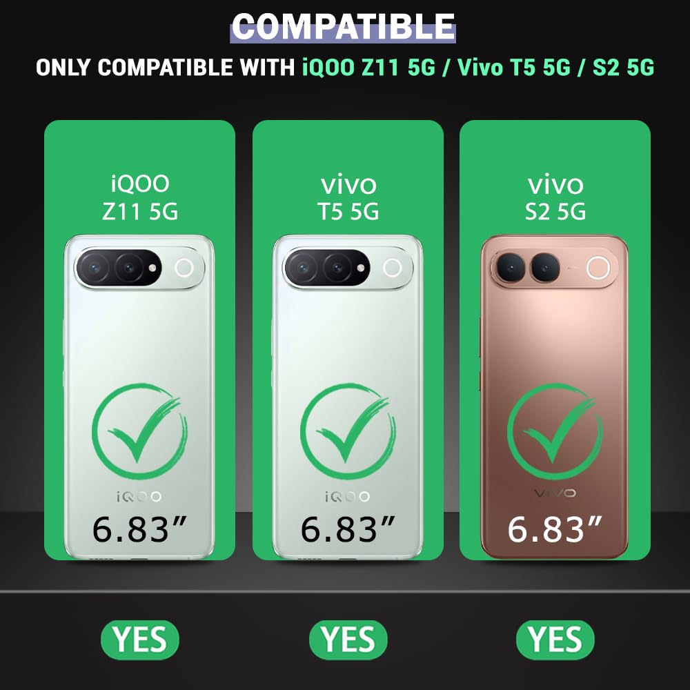 TheGiftKart Crystal Clear Back Cover Case for iQOO Z11 5G / Vivo T5 5G / Vivo S2 5G | 360 Degree Protection | Shock Proof Design | Transparent Hard Back Cover Case (PC & TPU, Transparent Bumper) — Amazon image 2