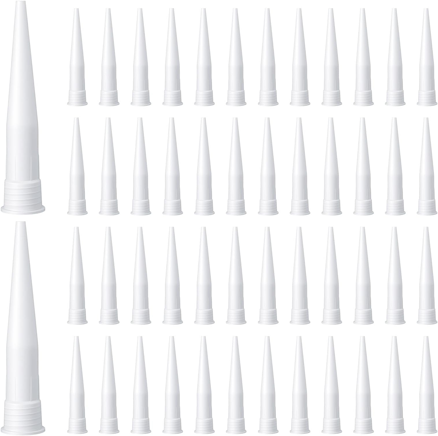 30Pcs Caulk Tips, Caulking Extender Nozzle, Caulking Tool Replacement Caulkings Nozzles Tips, Caulk Caps for Seamless Sealant Application
