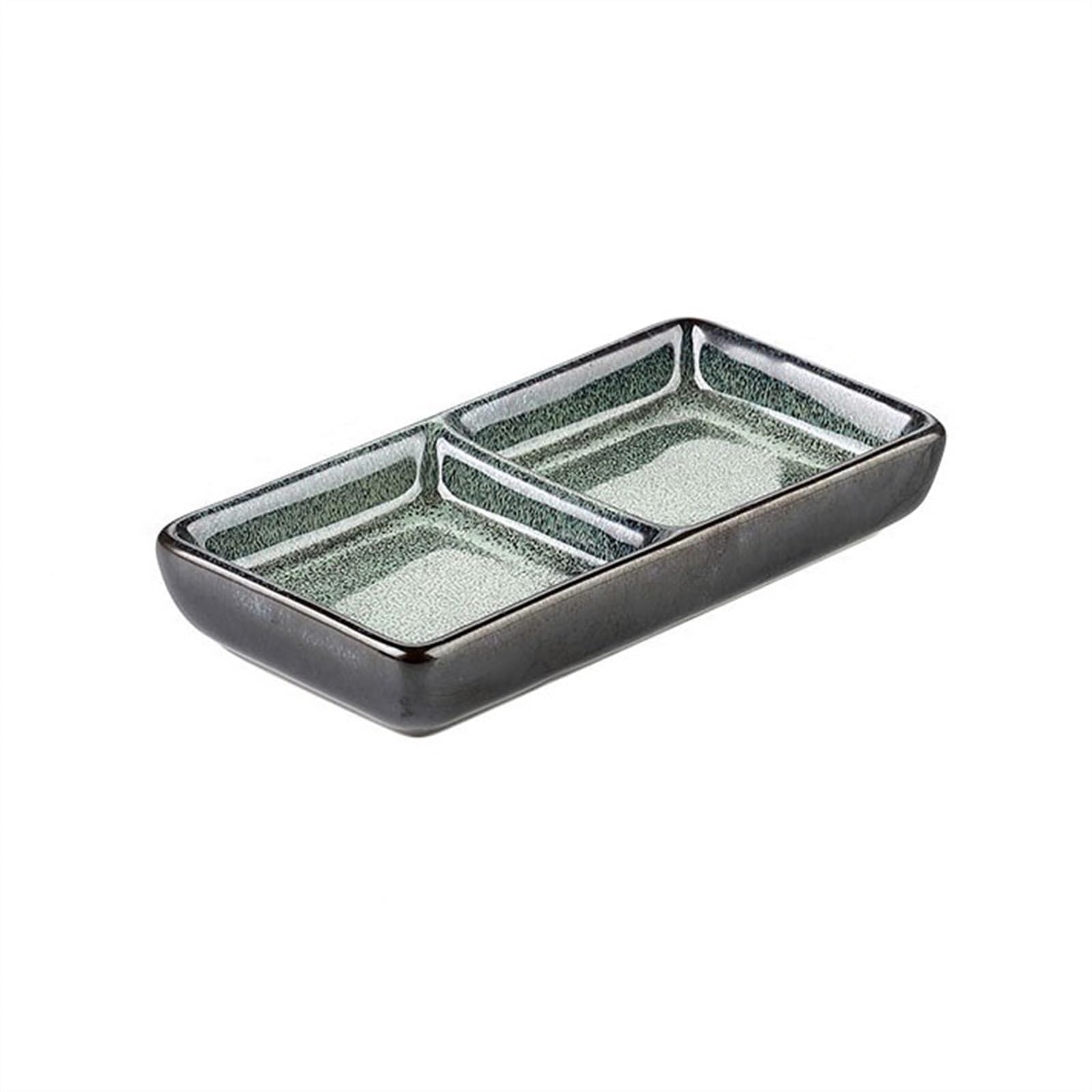 Keramik-Dipschalen – Gewürzschale mit zwei Fächern für Saucen, Snacks und Vorspeisen