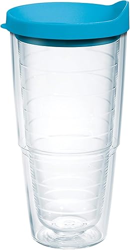 Tervis Lidded Made in USA Double Walled Insulated Tumbler Travel Cup Keeps Drinks Cold & Hot, 24oz, Clear Lid, 1 Count (Pack of 1) - Thumbnail 4