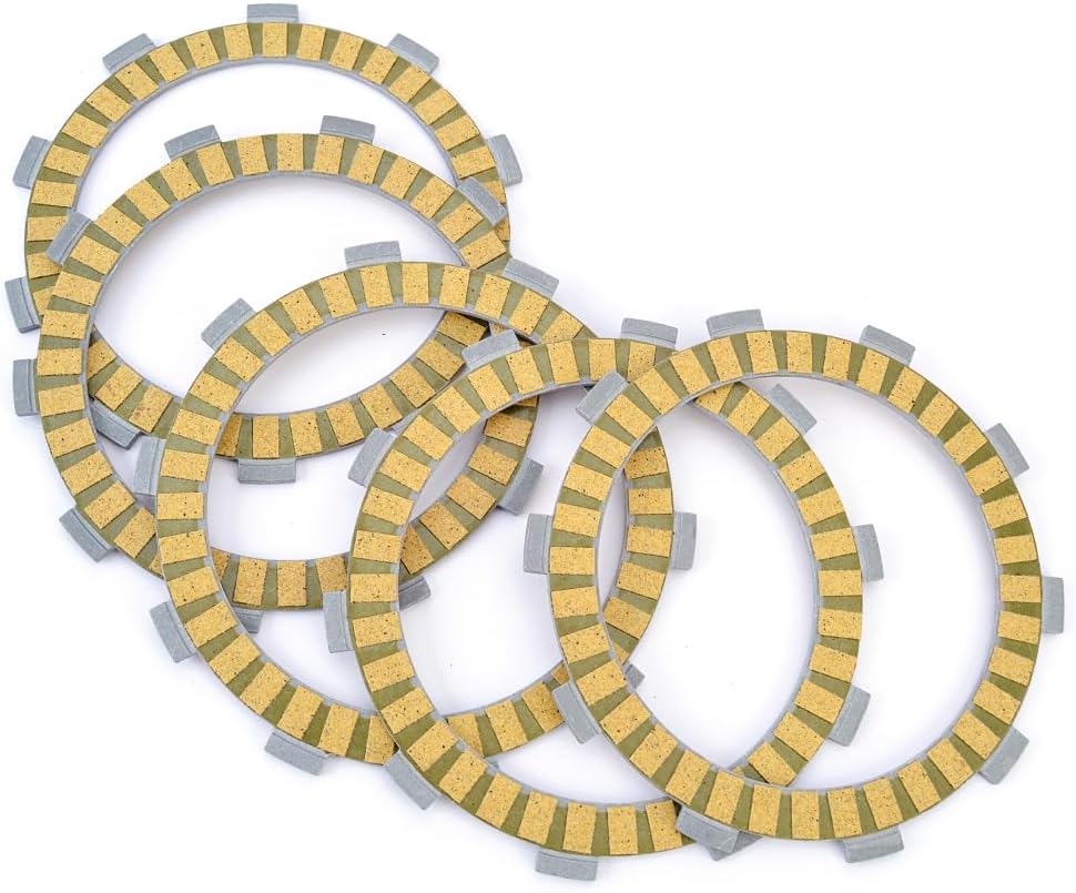 Clutch Friction Disc Plate Kit Compatible with Yamaha TW 200 225 200E 225E / XT 200J 200K YZ 100 125X 125C 125F 125G / IT TW TY 125 175 B C