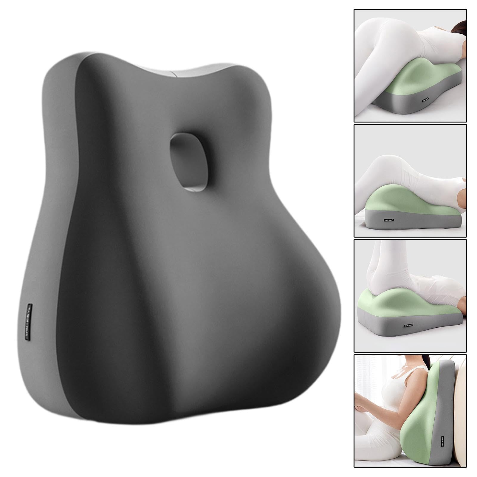 Almohada para Las Piernas, Almohada Postural, Cojín de Apoyo para La Espalda, Soporte para Rodillas Y Tobillos, Espuma Viscoelástica, Apta para, Gris Claro Oscuro, tal como se describe