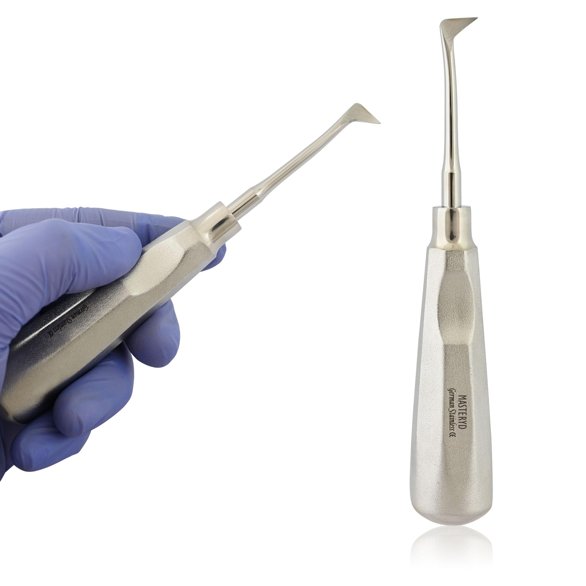 MASTERYD Dental SELDIN E4L Root Elevator Left Hand Short Blast Hollow Handle Stainless Steel Dental Extraction INSTRUEMENTS