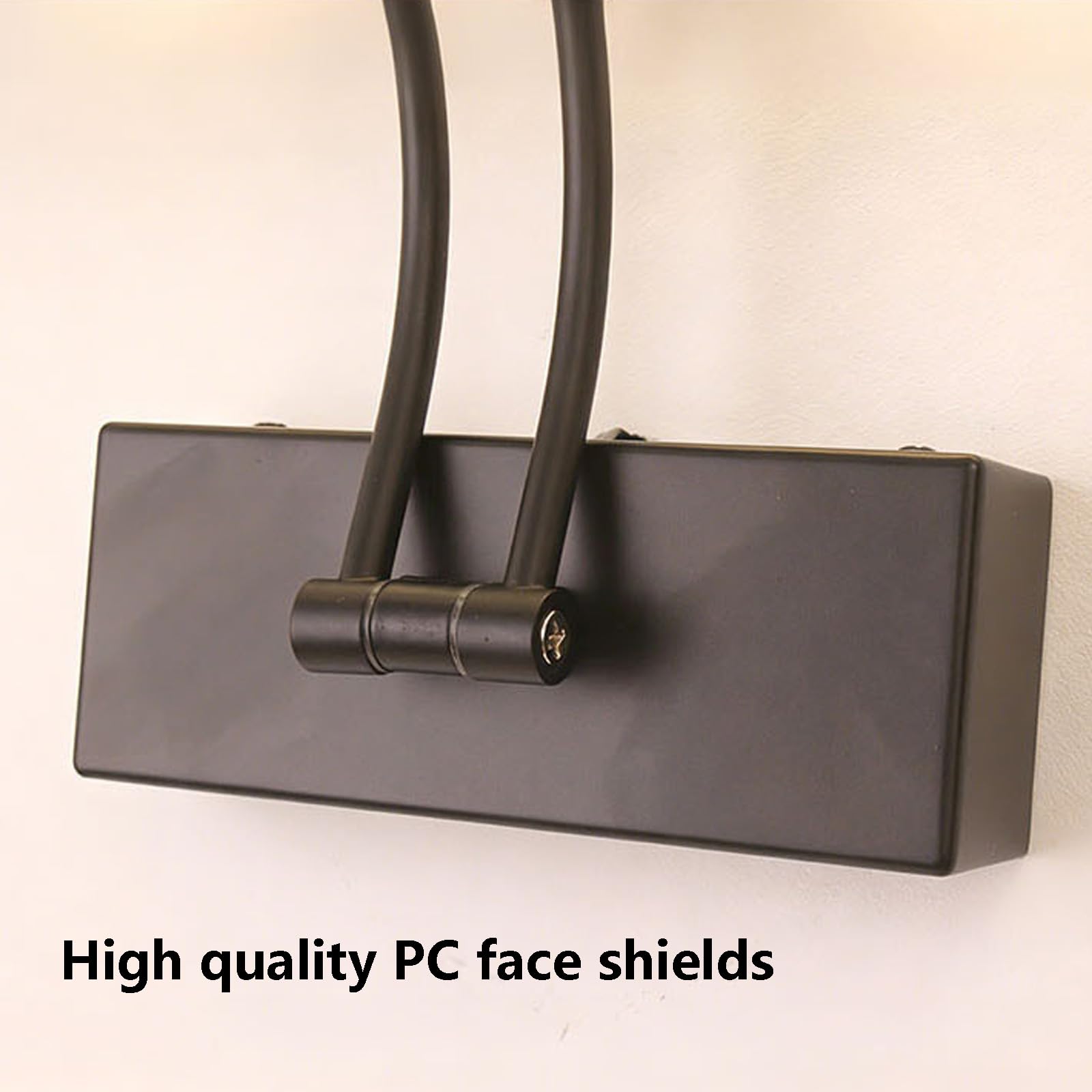 Espejo Baño LED Apliques de Pared con Interruptor Lámpara de Pared con Sensor de Movimiento Iluminación de Pared USB Recargable para Maquillaje Baño Dormitorios (Negro-Luz Cálida,42cm)