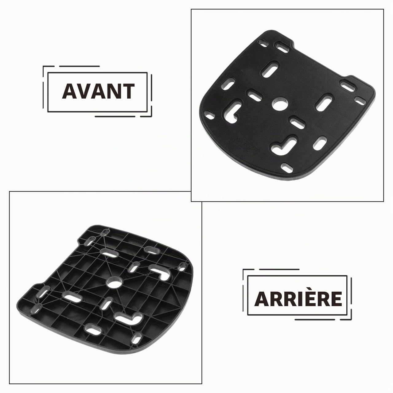 1 Jeu de Base de Tronc – Porte-Bagages arrière – à Dos de réservoir magnétique – Support pour Top Case – Noir PP
