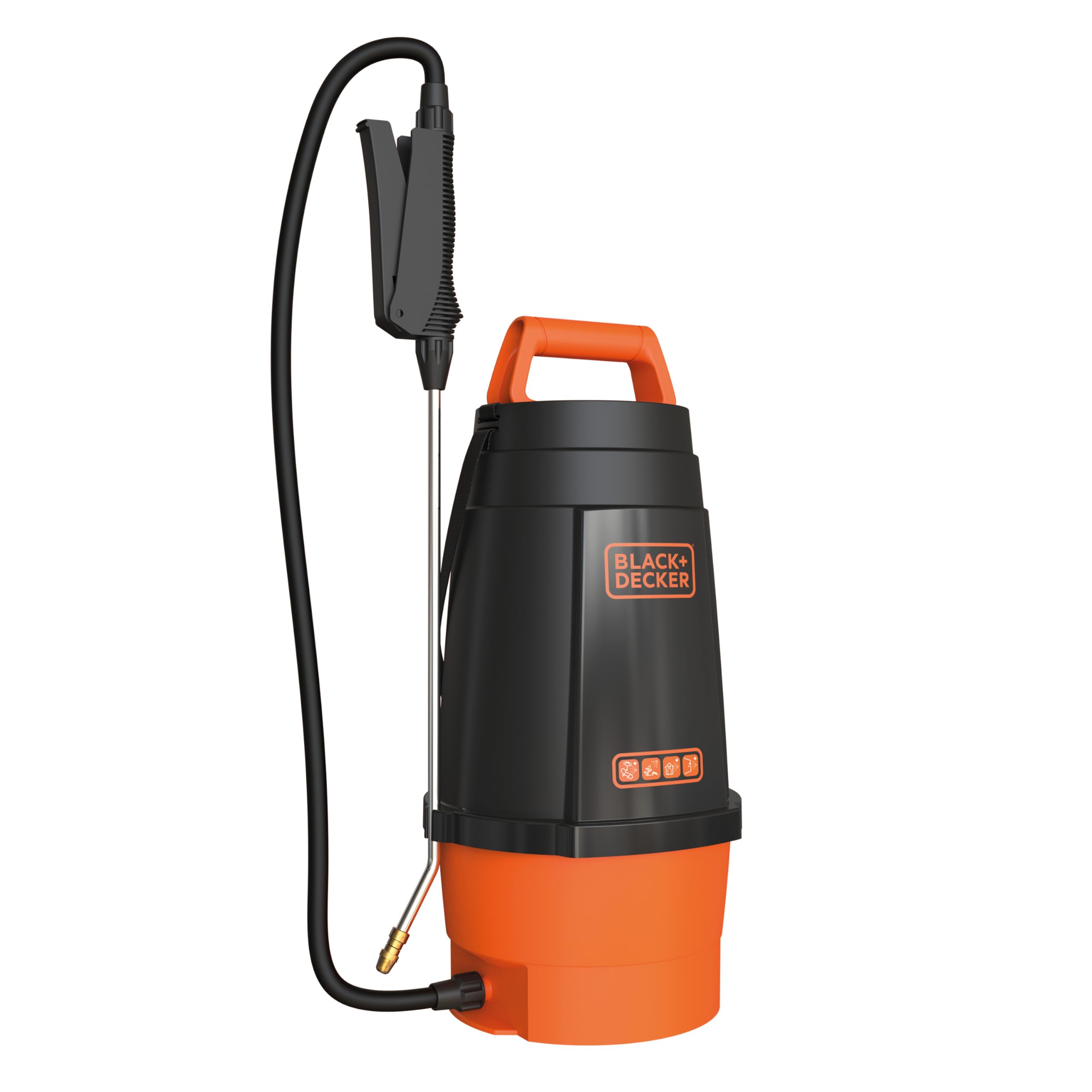 BLACK+​DECKER - Pulvérisateur Jardin 6L 3Bar + Lance - Pulvérisateur à Pression Jardin Léger - Traitement des Végétaux, Désherbage