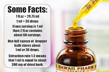 Hawaii Pharm Alkanet Liquid Extract, Alkanet (Alkanna Tinctoria) Root Tincture Herbal Supplement 2x2 oz