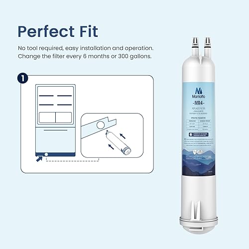 Miniatura 4 de MARRIOTTO Filtro de agua para refrigerador MRW4 compatible con filtro de agua para refrigerador EDR3RXD1, 4396841, 4396710, Filter 3,