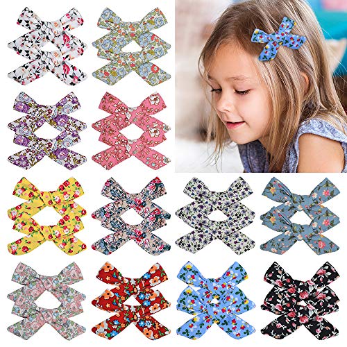 24 Pcs Baby Girls 3.15inch Hair Bow Clips Barrettes, Hair Alligator Clips for Toddlers, Little Girls, School Girls, teens