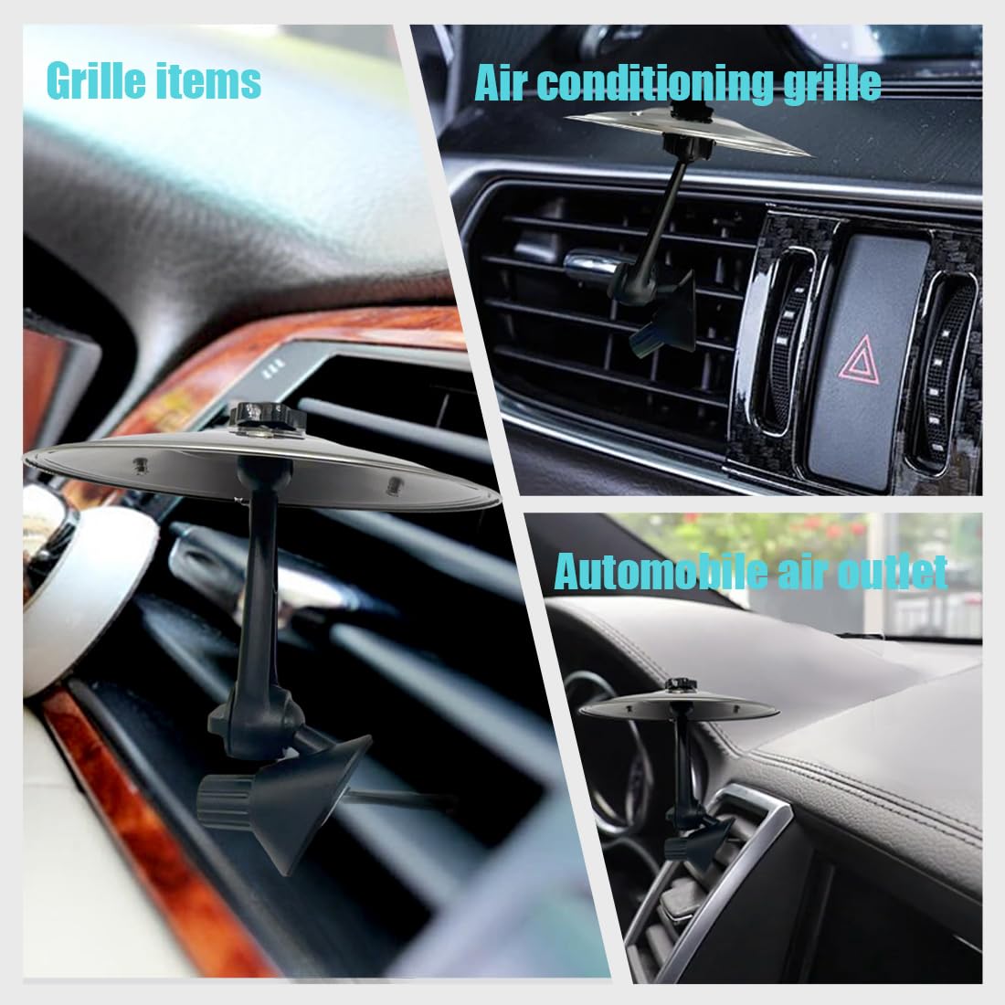 Car Drum Air Vent, Mini Crash Cymbal For Car, Car Music Clip Crash Cymbals, Fun Iron Musical Instrument, Accesorio compacto para vehículos para amantes de la música