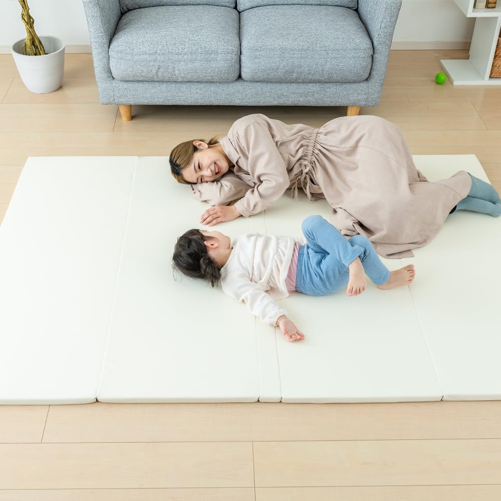 Amazon | ベビーマット プレイマット シームレス 折りたたみ 床暖対応 