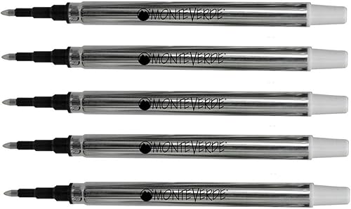 5unidadesMonteverde estilo clásico Recambio para bolígrafo para adaptarse a Sheaffer bolígrafos punta fina suave rollo empaquetado a granel Negro