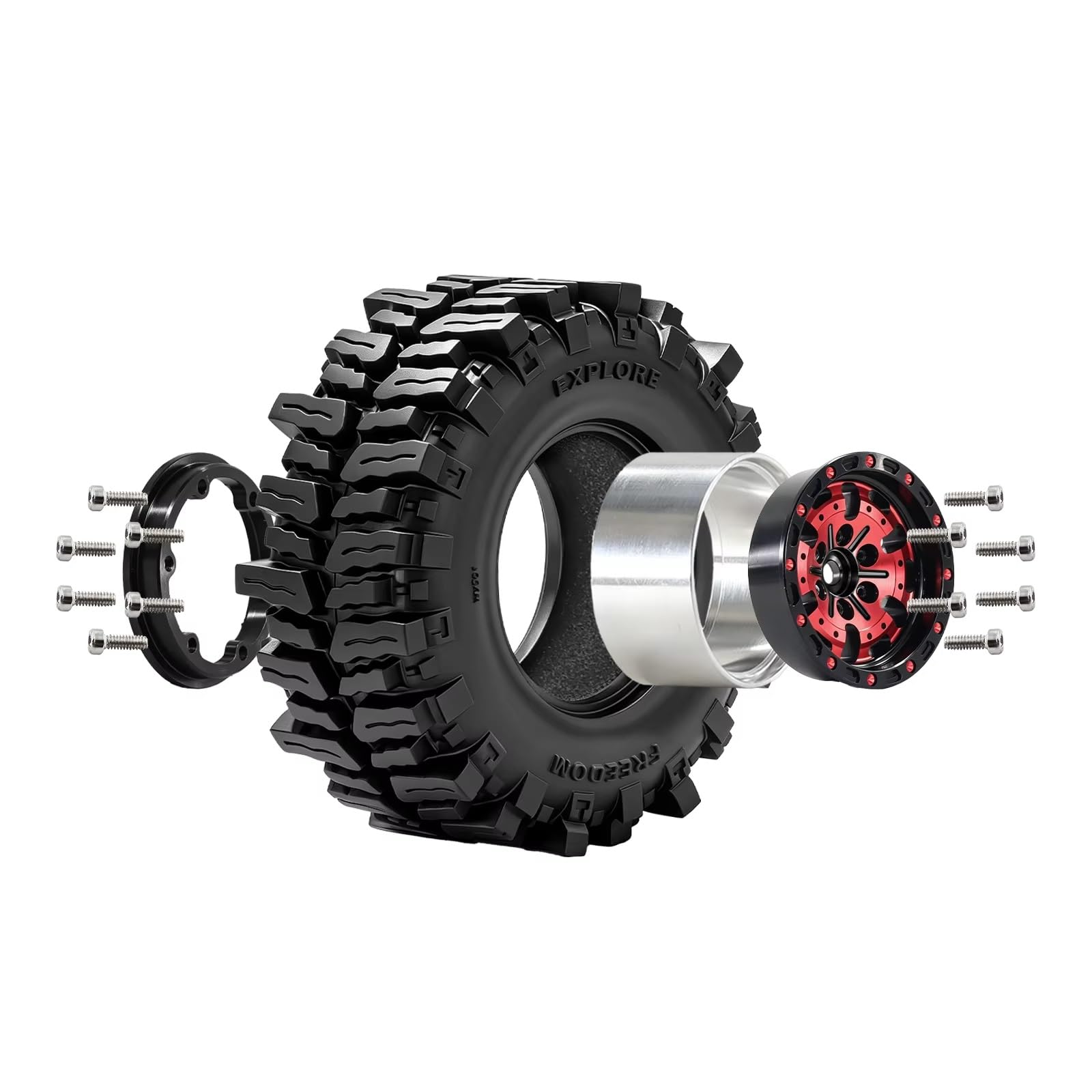 Pneumatici Ruote Beadlock 1,3 Pollici Per Traxxas Per TRX4M 1/18 Accessori