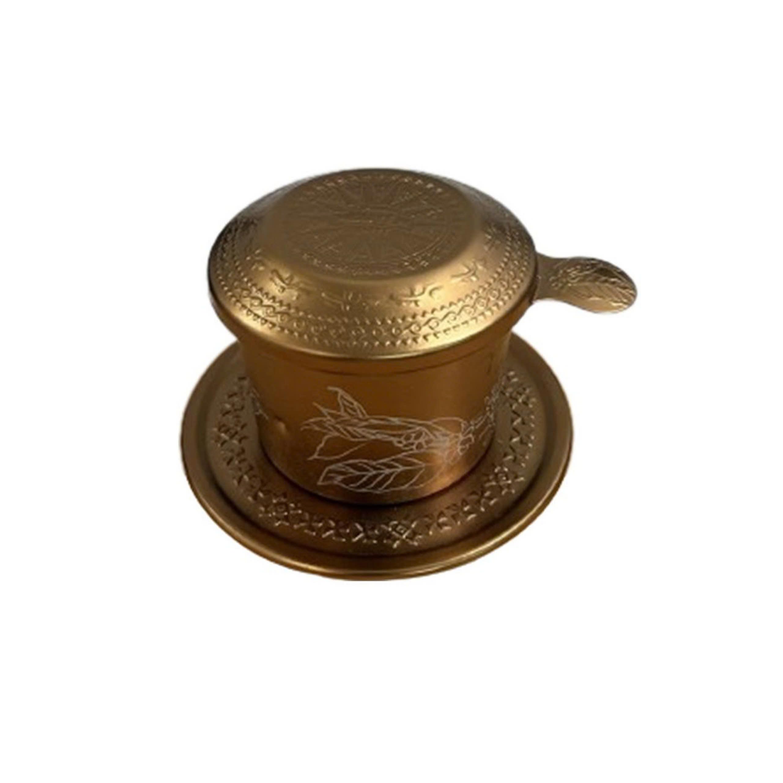 TRUNG NGUYEN LEGEND Vietnamese Pour Over Filter Set, Traditional Phin Drip Coffee Maker, Portable Reusable Coffee Press (Brown)