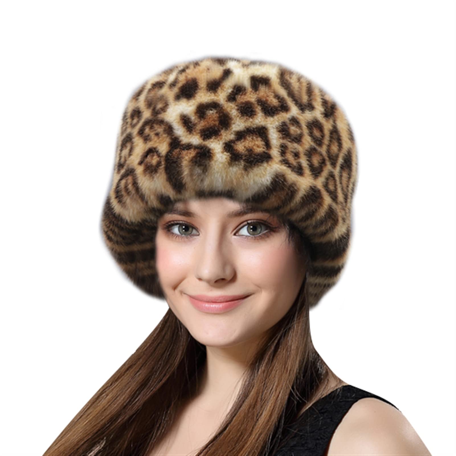 Lifup Mujer Sombrero de Piel Sintética Gorra Estilo de Rusia Invierno Cálido Gorro para Esquí