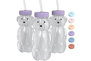 Adorable Bear Bottle: Honey Bear Straw Cup for Babies