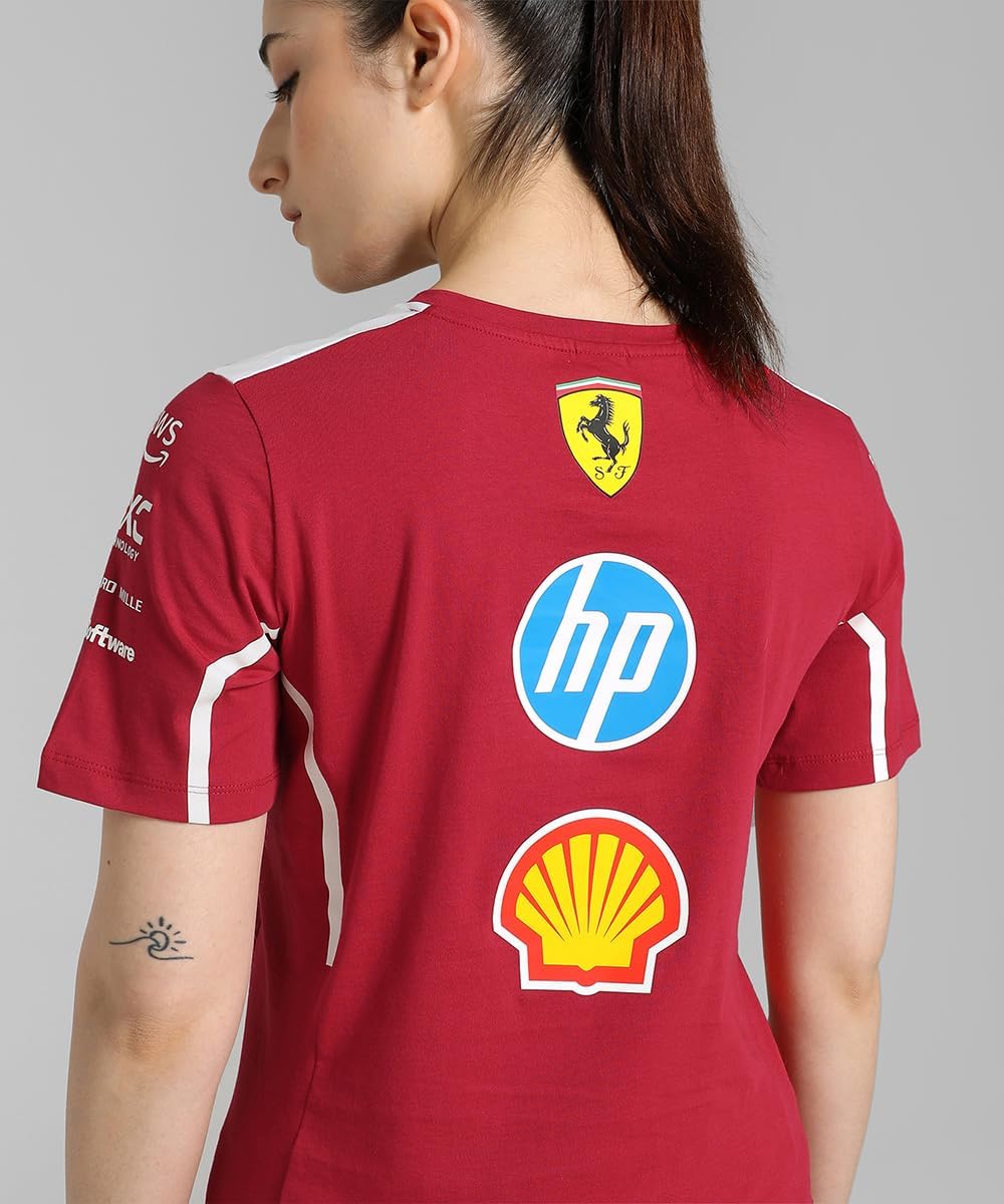 PUMA Scuderia Ferrari F1 2025 Women's Team Tshirt - Red - Image 6