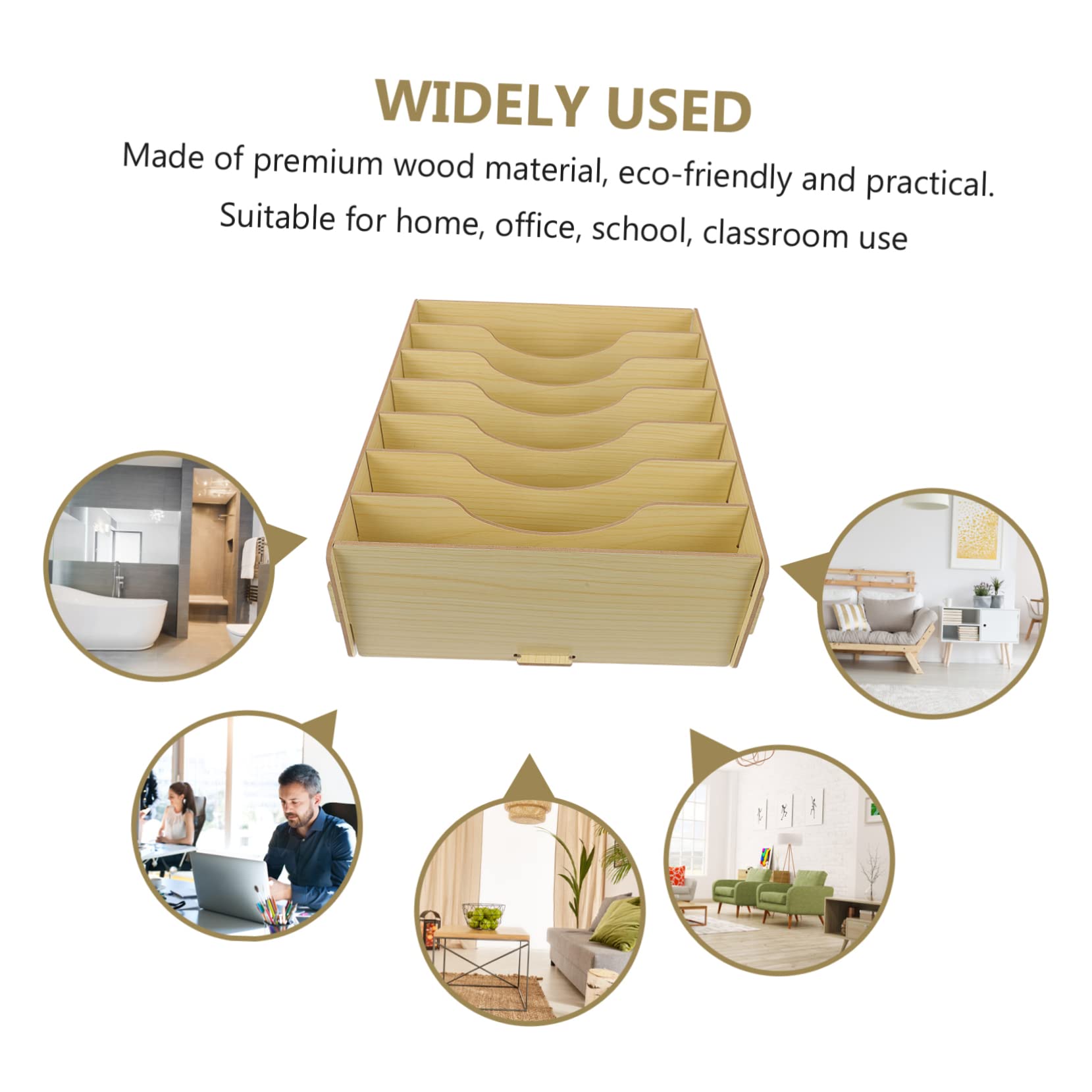 MAGICLULU Boîte De Rangement Multifonctionnelle En Bois Pour Bureau Pour Papeterie Et Plantes