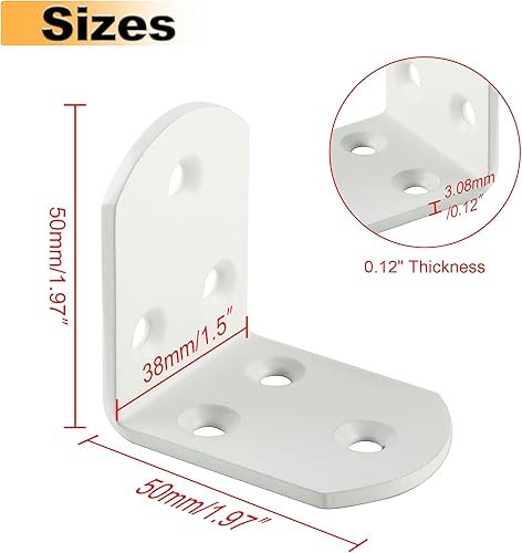 Miniatura 10 de Alise Soportes de estante flotantes, soporte negro para estantes, soporte de pared en L resistente, soporte de esquina de acero inoxidable de 1.496