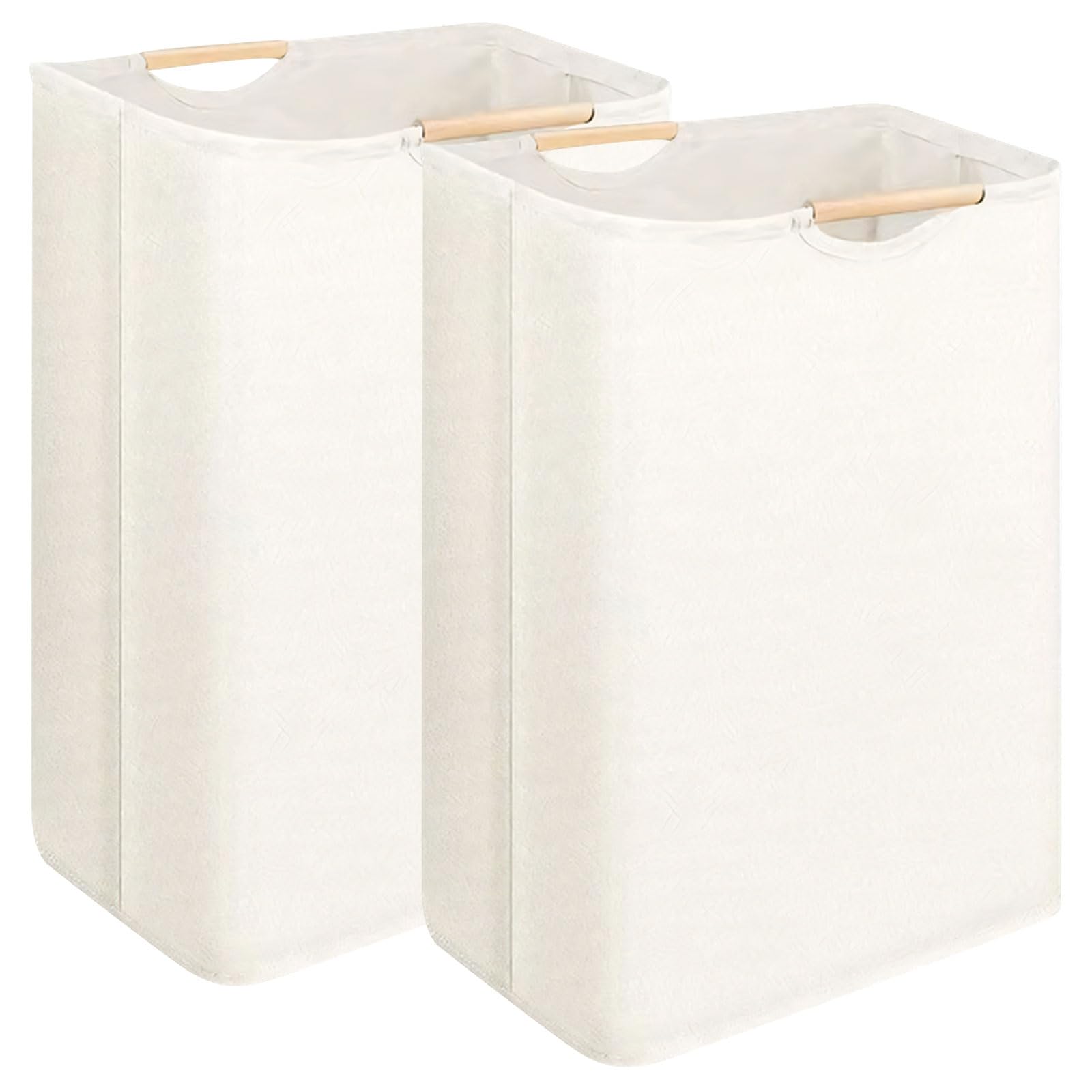 TQUXNGA Cotton Linen Dirty Clothes Basket for Household Use with Portable Structure and Generous Capacity Modern Laundry Basket Thin Laundry Hamper