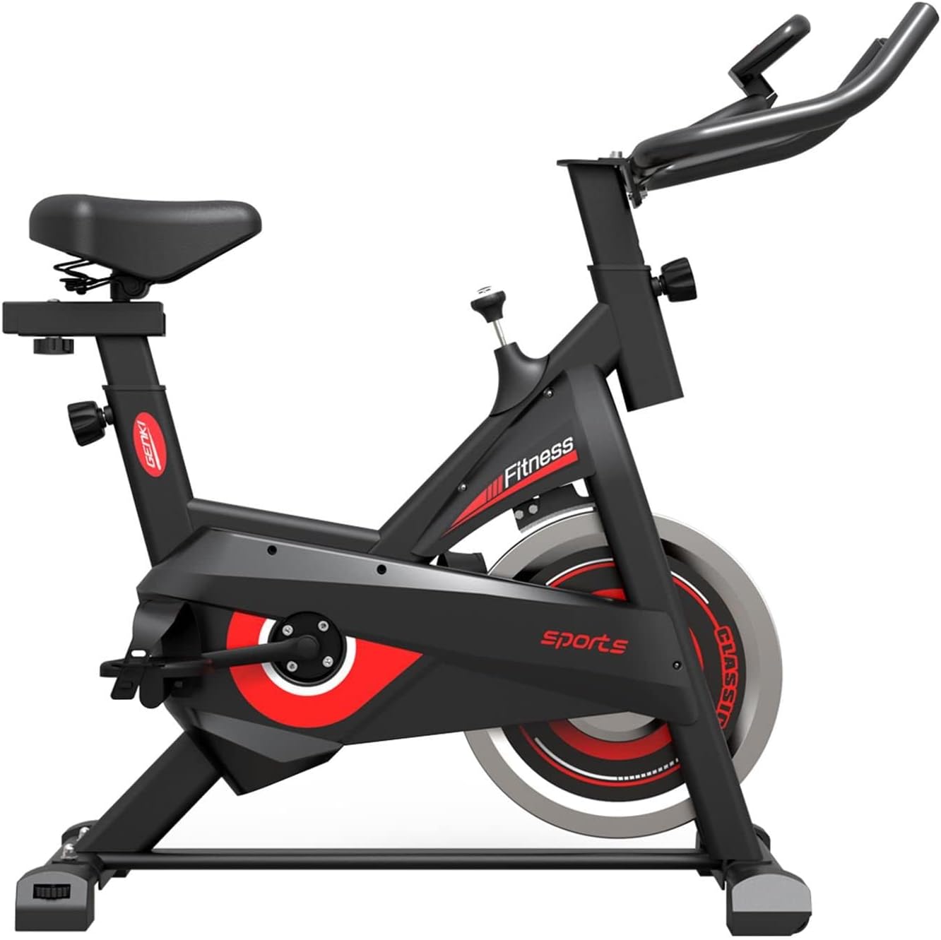 GENKI Spin Bike Exercise Bike Home Gym Fitness Indoor Cycling Workout w