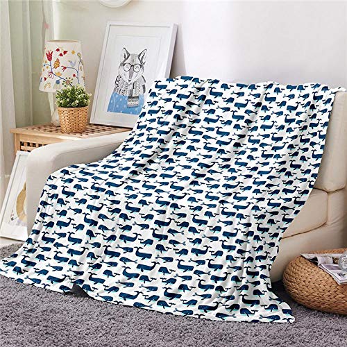 LOVEXOO Couverture Lit en Flanelle Baleine 70x100 cm Couvertures Enfants Canapé,Super Douce Chaude Chambre Canapé-Lit Literie Bébé Petite Couverture Drap de Lit Adulte Enfant Cover