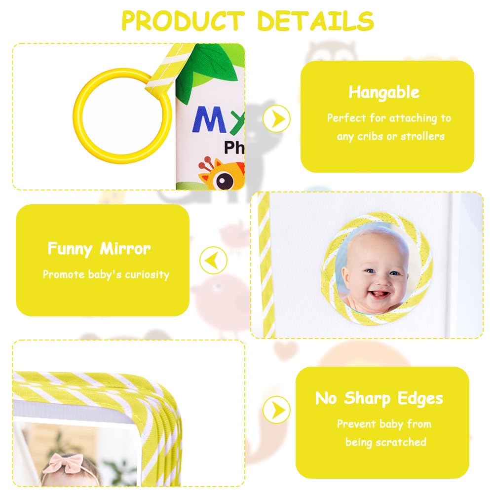 Aolso Baby Photo Album, Baby Memory Soft Cloth Book, Family First Year Memory Book - Image 3