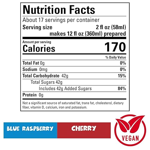 Miniatura 2 de Icee - Paquete de 2 jarabes para granizados de hielo. Jarabes auténticos de hielo que incluyen sabores de frambuesa azul y cereza roja. 2 botellas