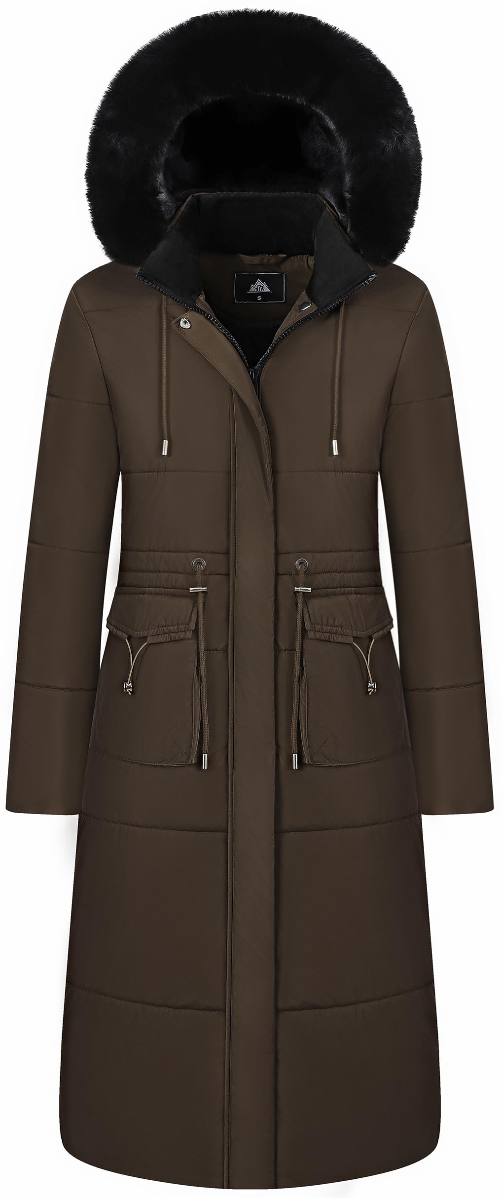 MOERDENG Women's Long Winter Puffer Coat Waterproof Warm Maxi Down Jacket
