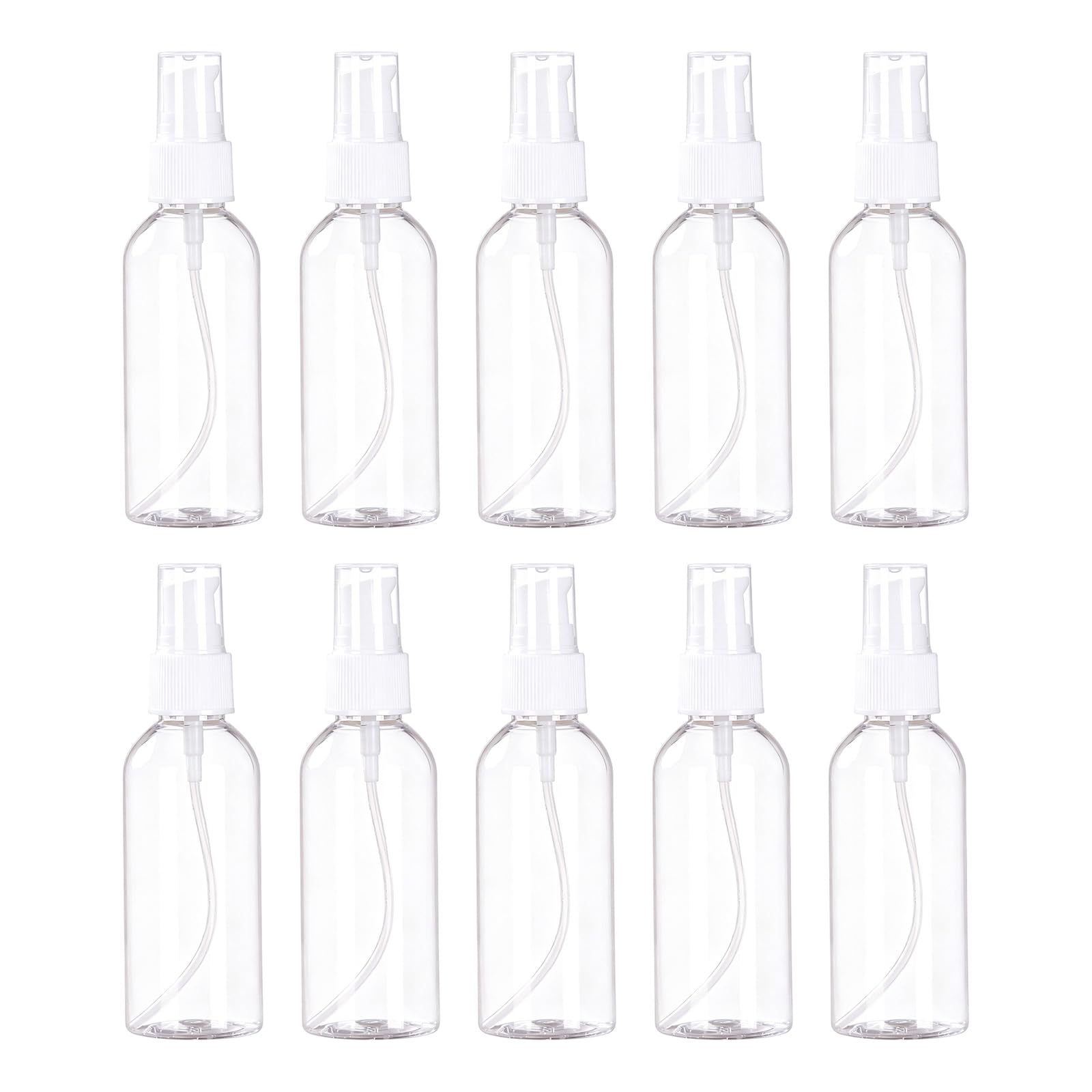 Xjdzineq 10PCS Clear Press Bottles Leakproof Portable for Travel Cosmetic Refill Travel Containers