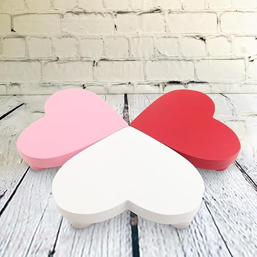 Miniatura 5 de Heart Risers - Bandeja escalonada para el día de San Valentín, mini elevadores para el día del amor, decoración del hogar, 3 unidades