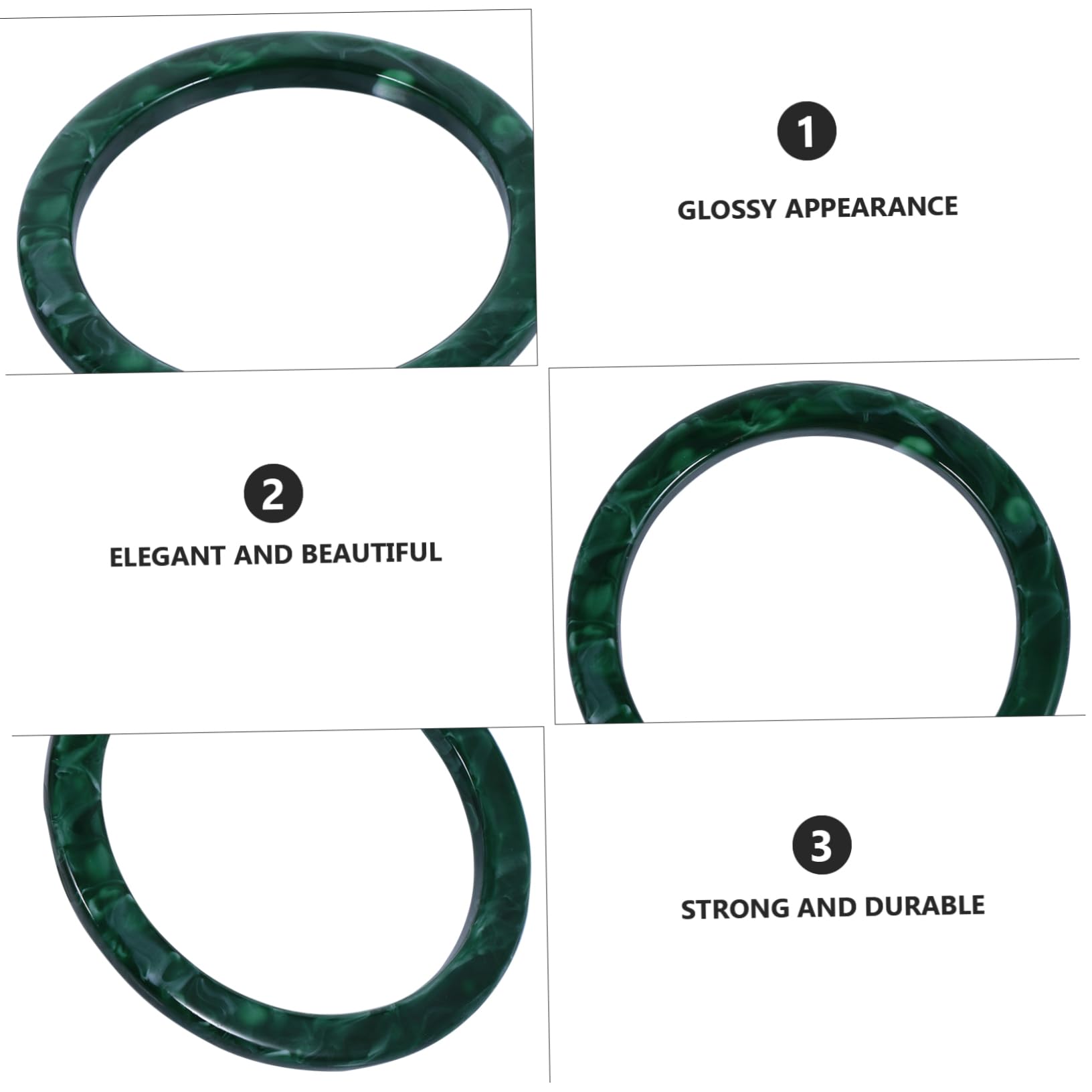 ibasenice 6 Piezas Pulsera Cadenas De Bolsos Asas De Bolso De Bricolaje Correas De Monedero Asa Del Bolso Asas De Bolso Redondas Asas De Monedero Redondas Resina Correa De Billetera Antiguo