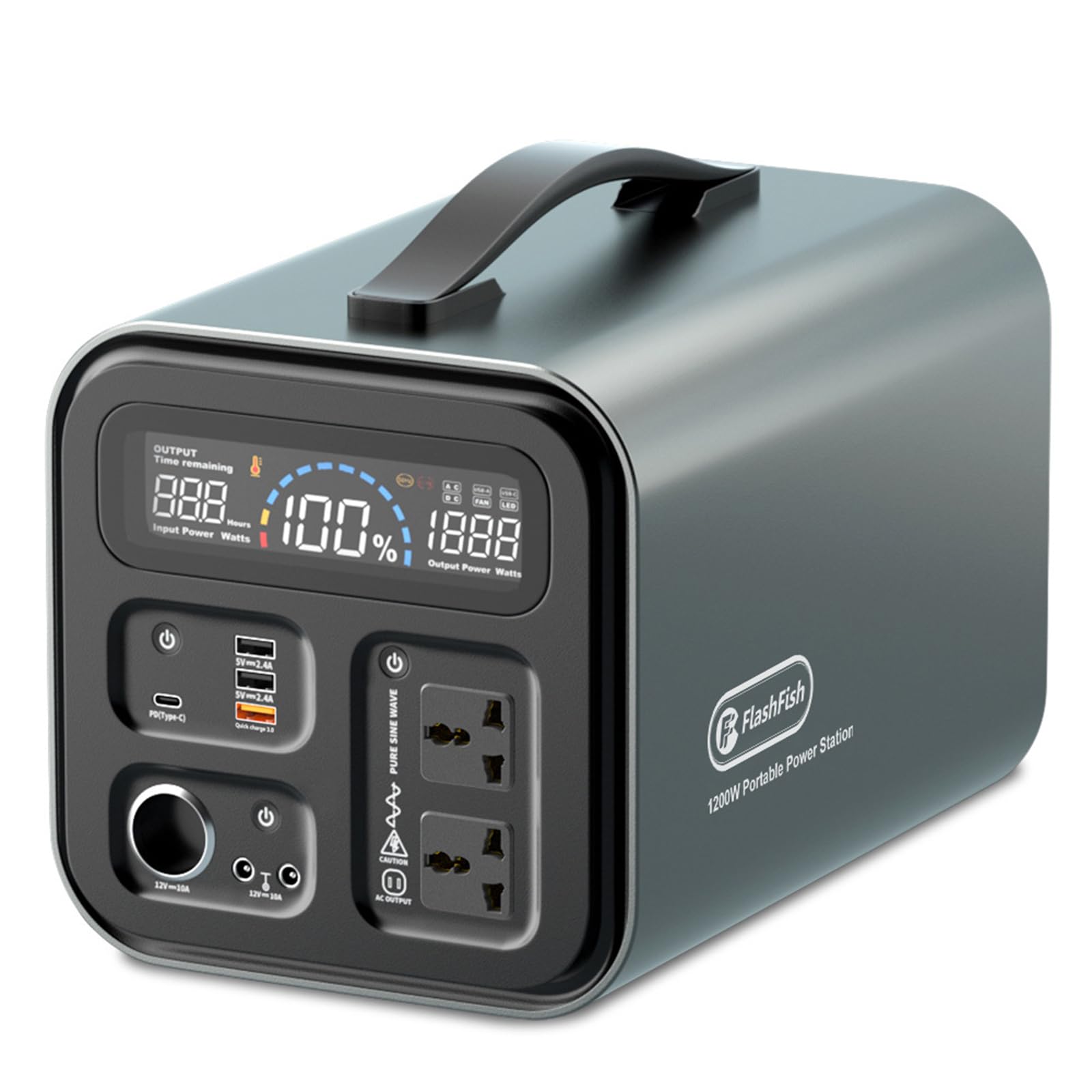 Centrale électrique Portable, Batterie 1000 Wh, avec 2 Prises Secteur 110 V/220 V 1000 W (surtension 2000 W), Charge Rapide, générateur Solaire (Panneau Solaire Non Inclus) pour al