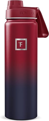 Miniatura 79 de IRON °FLASK Frasco de hidratación para acampar y senderismo con pajilla, botella de agua deportiva de acero inoxidable con aislamiento de boca
