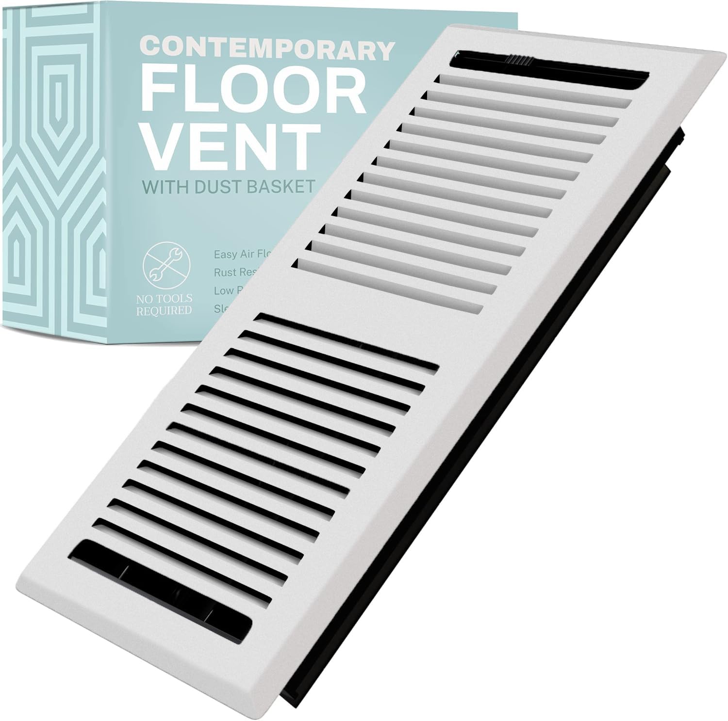 Home Intuition Contemporary Floor Vent Cover 4x14