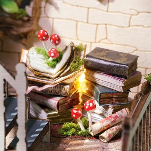 Miniatura 8 de CUTEBEE Kit de casa de muñecas en miniatura, kit de casa de muñecas de madera para bricolaje, kit de casa en miniatura, kit de casa pequeña, idea de