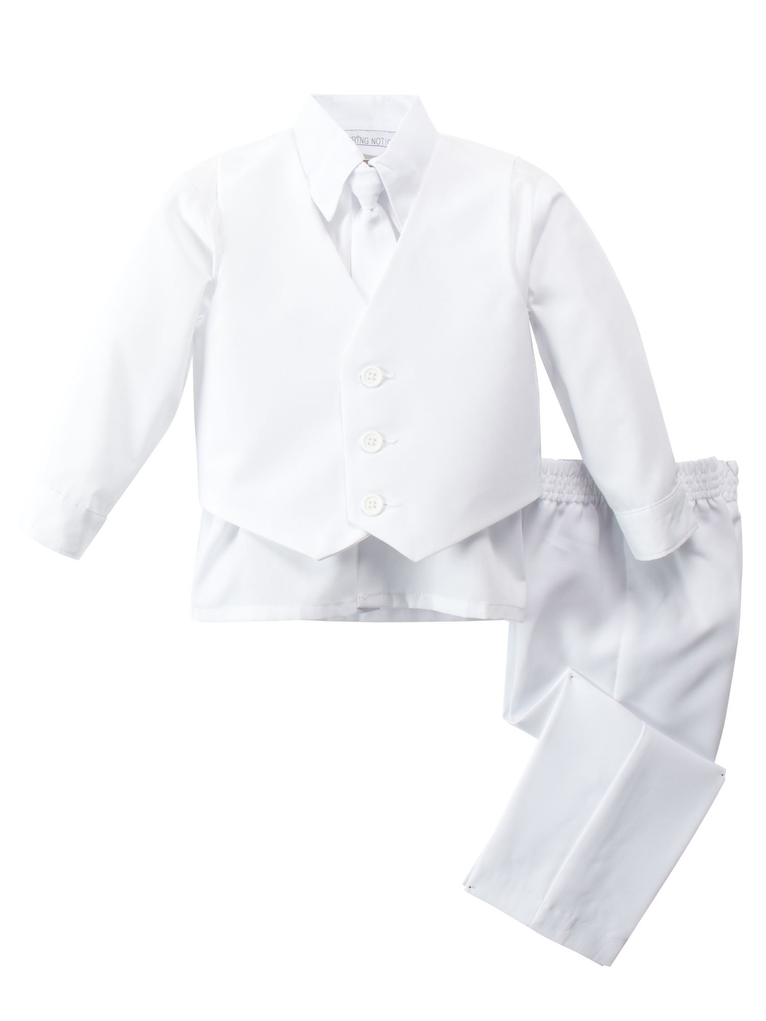 Spring Notion Baby Boys' Modern Fit White Suit Set 12M