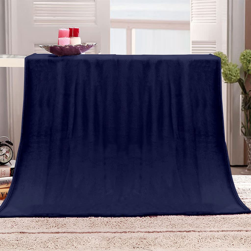 Mantas para Cama De Franela Invierno para Infantil Y Adulto 180X220Cm Manta Polar De Felpa De Microfibra Suave para Sofá, 3D Azul Puro De Moda Patrón, Cálida Y Transpirable