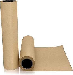 Ancid Brown Kraft Paper Roll 12" x 1200" (100ft), Kraft Wrapping Paper Roll Recycled Paper for Gift Wrapping, Art & Crafts, Bulletin Boards, Packing, Table Runner, and Floor Covering