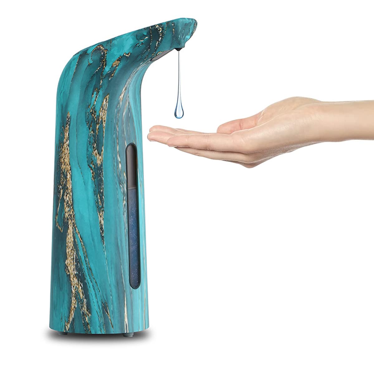 Automatic Soap Dispenser Touchless,400ml Touchless Liquid Soap Dispenser,Hands-Free Dish Soap Dispenser, IPX6 Waterproof Sensor, Auto Liquid Soap Dispenser for Bathroom Kitchen Hotel (Blue)