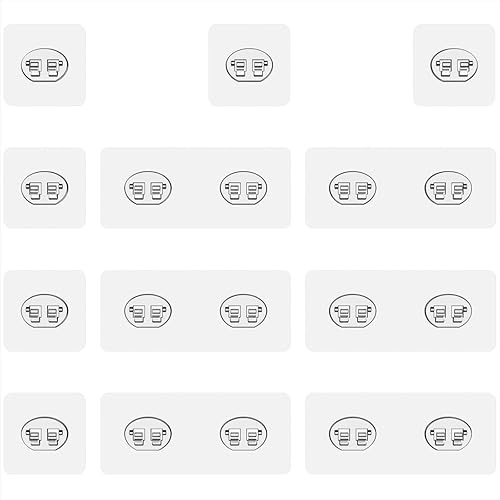 Ganchos adhesivos para organizador de ducha, estante de baño, paquete de 12