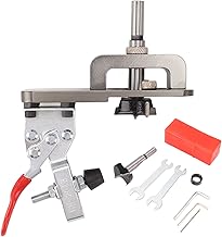 MISNODE Kit de gabarito para perfuração de dobradiça oculta de 35 mm Localizador de carpintaria em liga de alumínio Guia de broca Localizador de guia de perfuração de furo para carpintaria com disposi