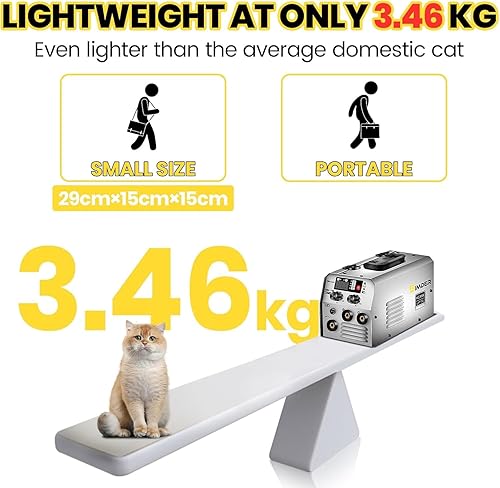 Miniatura 3 de SSIMDER MIG Soldador 4 en 1 MIGMAGLift TIGStick Soldador 110220V Máquina de soldadura de doble voltaje con alambre de núcleo de flujo de múltiples