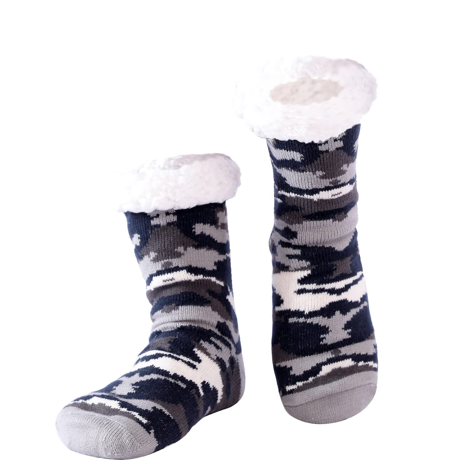 Hombre Navidad Calcetines Invierno Gruesos EU 38-46,Calentar Pantuflas de Estar,Por Casa Super Suaves Cómodos Calcetines Antideslizante