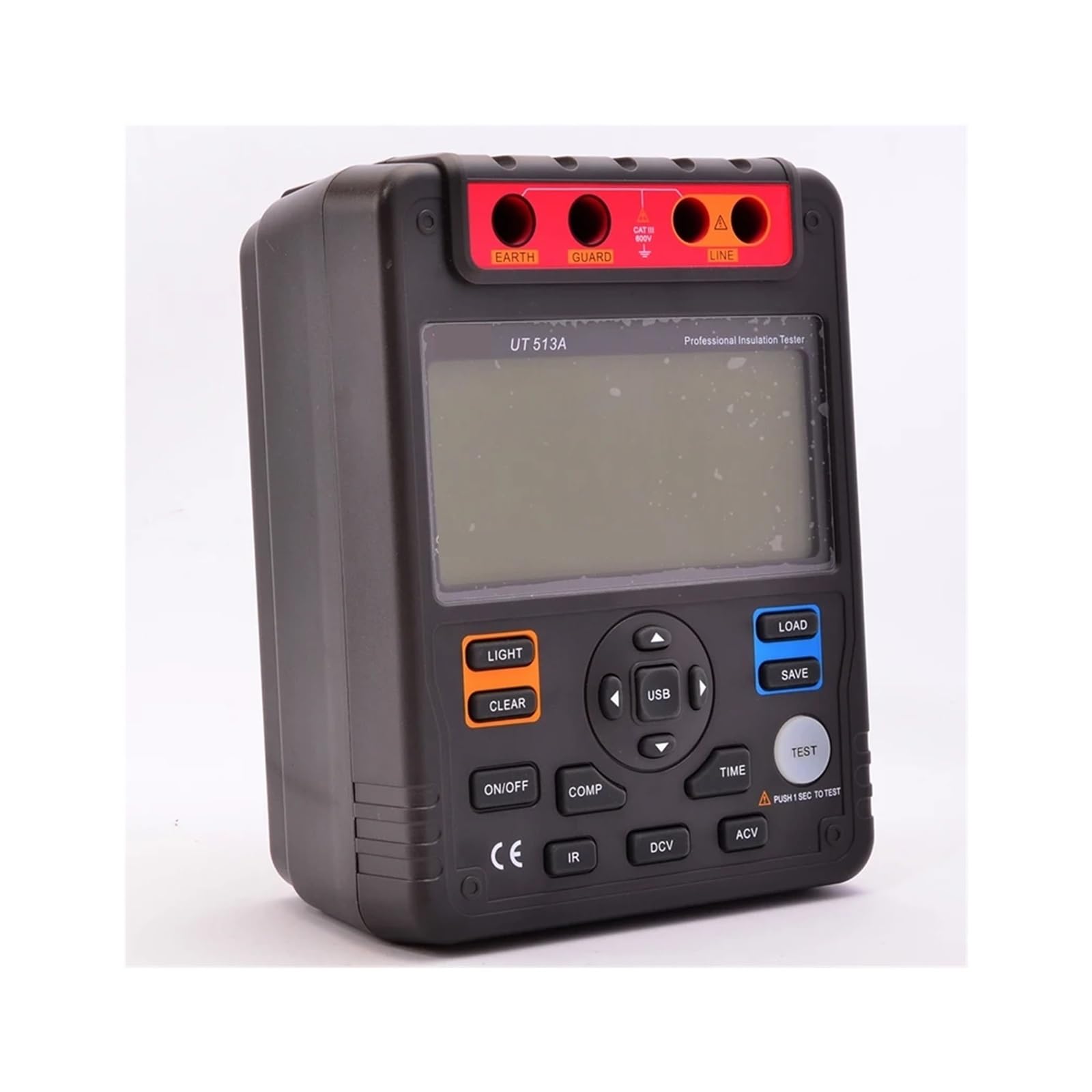 Tester di Resistenza Digitale Tester di Resistenza Isolamento 513A 5000V Archiviazione Dati/Grafico a Barre analogico/DAR/Trasferimento Dati USB/Retroilluminazione LCD
