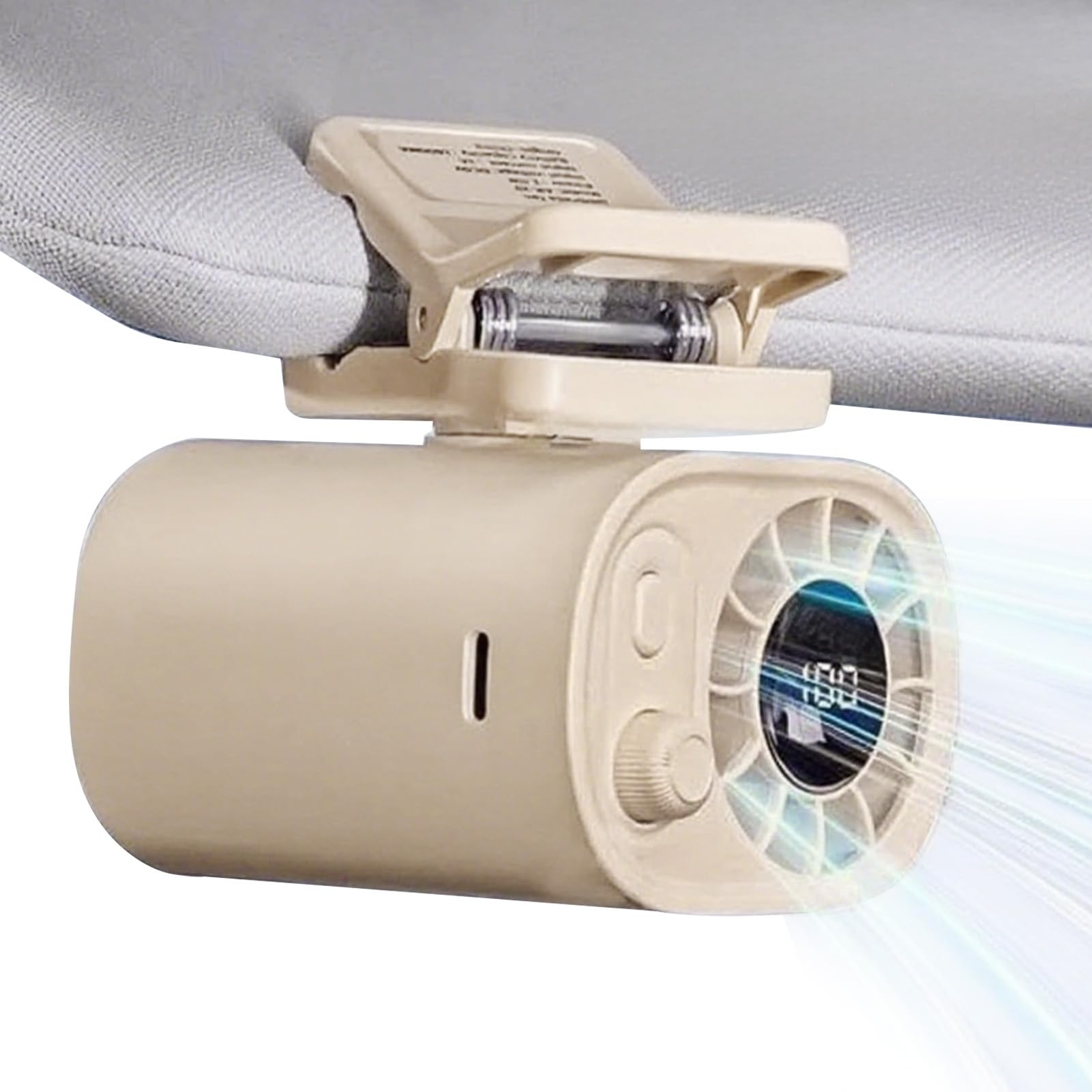 Ventilador De Abrazadera Para Coche - Ventilador Recargable Portátil Con Pinza,Equipo De Enfriamiento Silencioso Para Clima Cálido Con Múltiples Velocidades Para Camping Playa Transporte