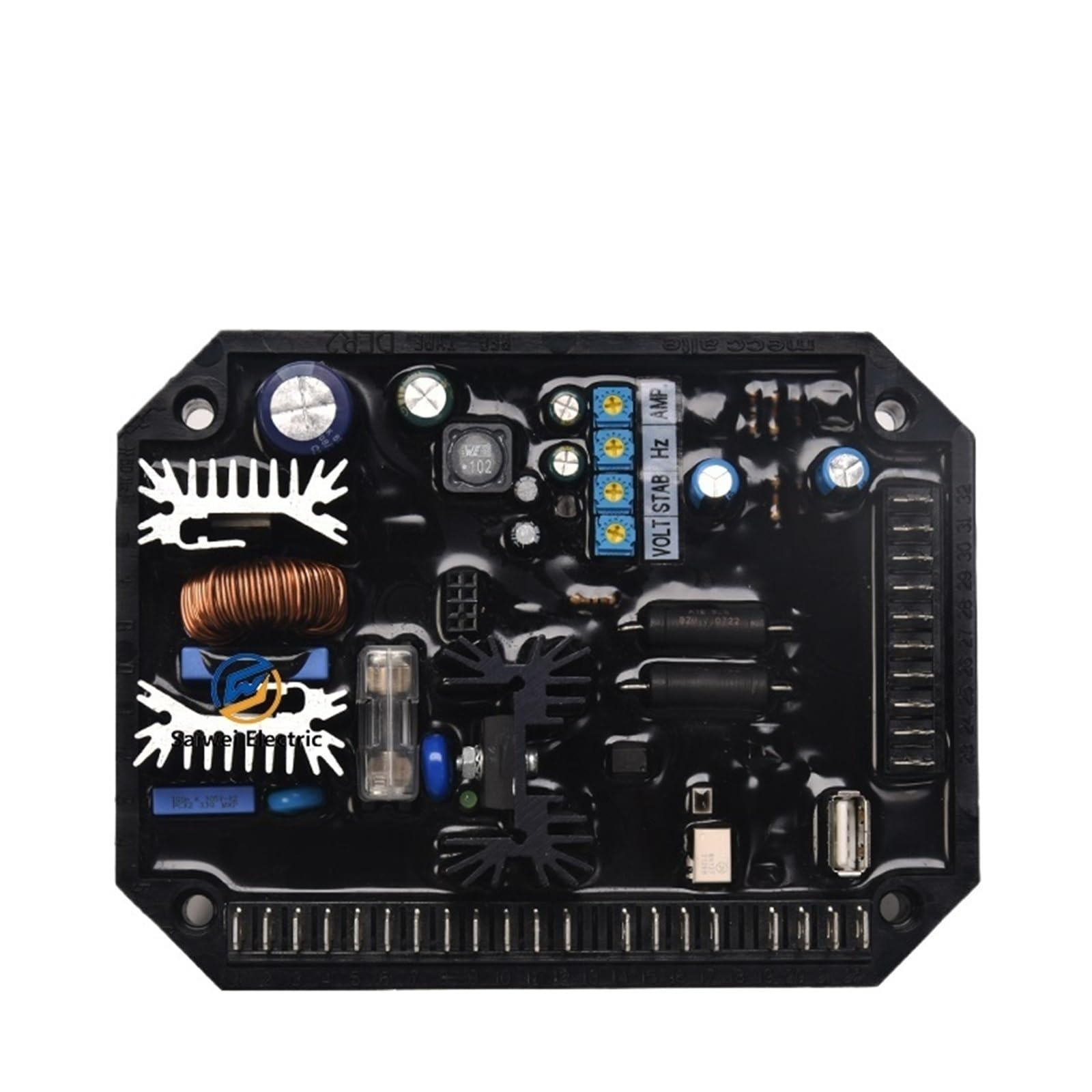 CBRBLCIUL 1pcs DER2 AVR Automatic Voltage Regulator Powerly Diesel Generator Excitation Stabilizer Alternator Adjuster