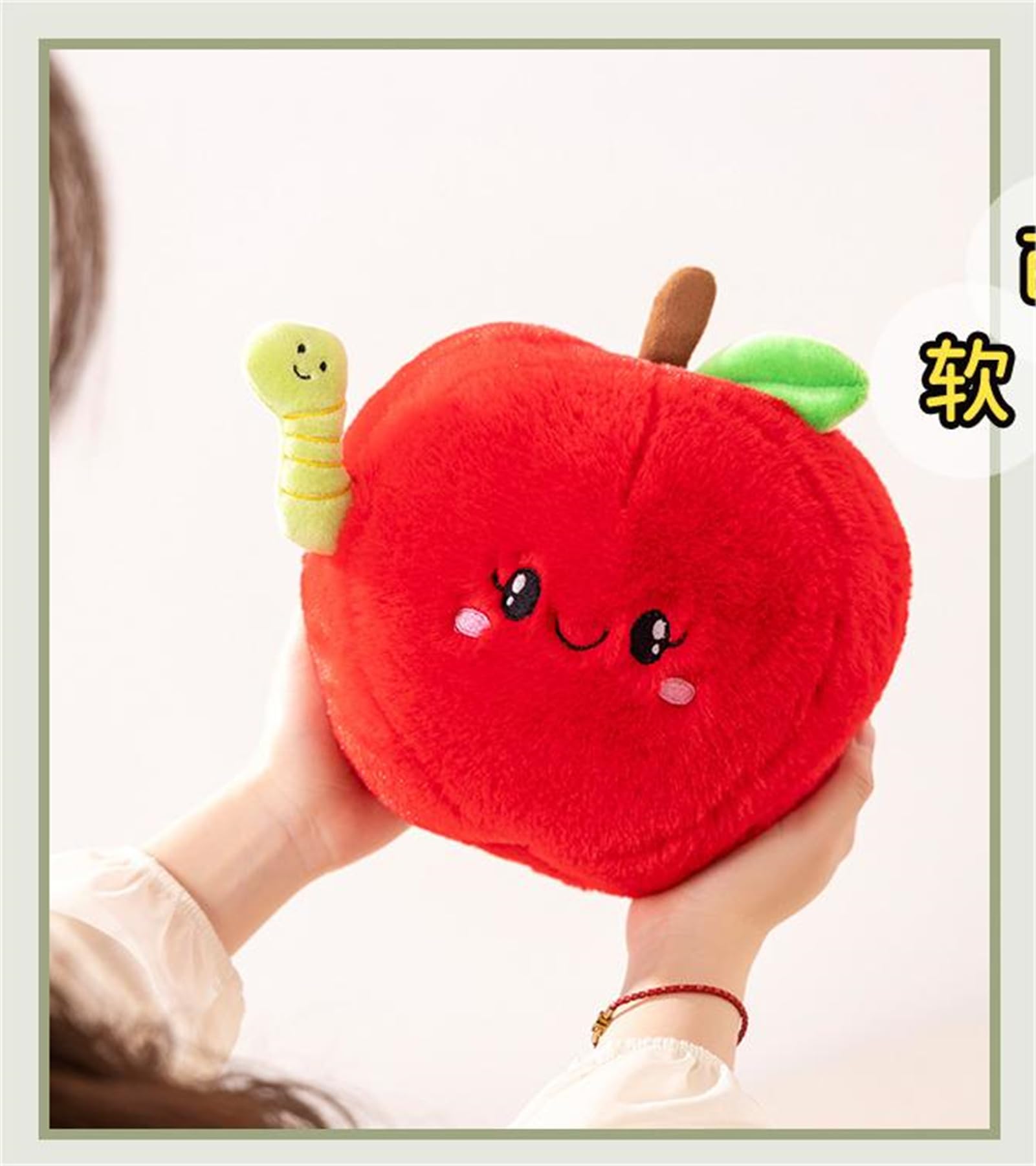 Herfair Obst Plüschtiere, Früchte Kuscheltier Kreativ Plüsch Kissen Kuschelkissen Kinder Kawaii Plüschkissen Spielzeug Geschenk für Jungen und Mädchen (Wassermelone)
