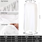 GEN'C BÉAUTY Spa Towel Wrap Microfiber Bathrobe Adjustable Shower Robe for Women S-L (White)