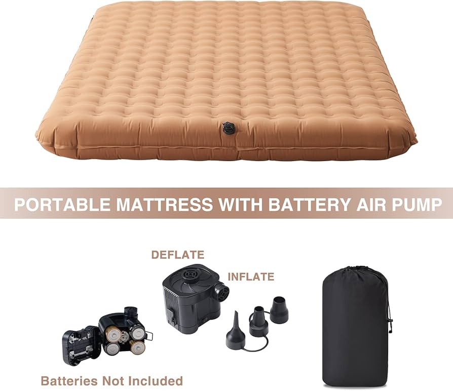 Kampair Portable Camping Air Mattress, Ultra Thick And Wide